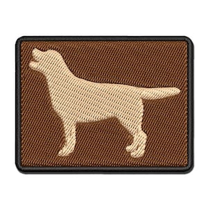 Labrador Retriever Dog Solid Multi-Color Embroidered Iron-On or Hook & Loop Patch Applique