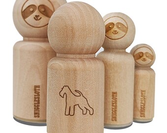 Wire Hair Fox Terrier Dog Outline Rubber Stamp for Stamping Crafting Planners