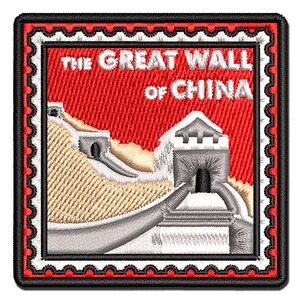 Great Wall of China Destination Travel Multi-Color Embroidered Iron-On or Hook & Loop Patch Applique