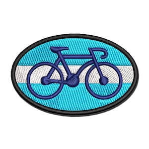 Racing Bike Bicycle Cyclist Cycling Multi-Color Embroidered Iron-On or Hook & Loop Patch Applique