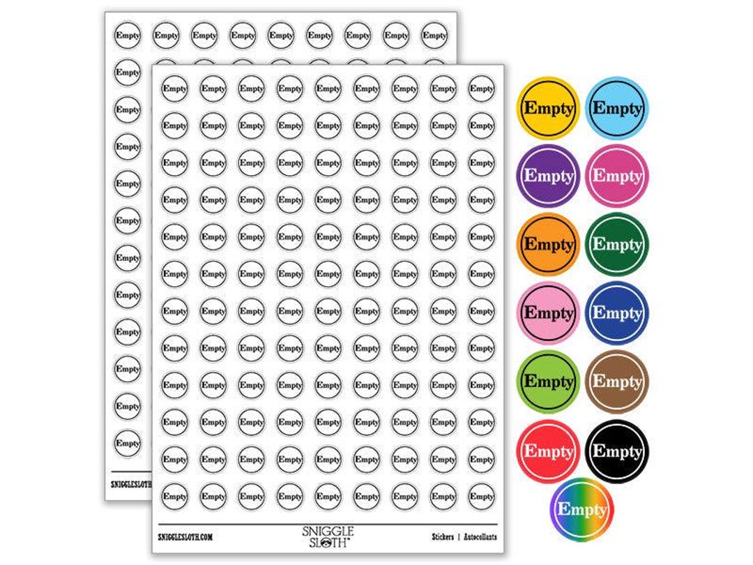 Empty Indicator Empty Indicator Status Circle Round Sticker Pack - Etsy