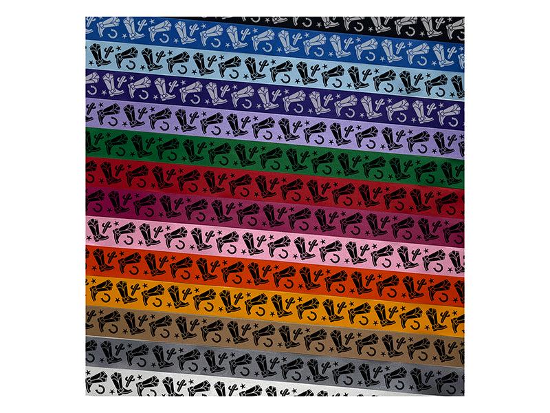 Cowboy Boot Western Satin Ribbon for Bows Gift Wrapping DIY Craft Projects - 1" - 3 Yards