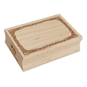 Elegant Vintage Flower Floral Frame Rectangle Rubber Stamp for Stamping Crafting