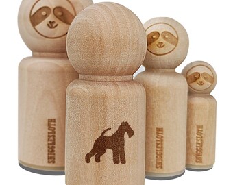 Wire Hair Fox Terrier Dog Solid Rubber Stamp for Stamping Crafting Planners