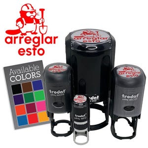 Arreglar Esto Fix This Beaver Spanish Class School Teacher Stamp Self-Inking Rubber Stamp for Stamping Ink Stamper