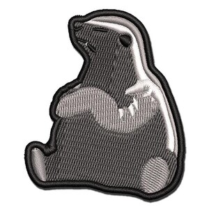 Honey Badger Moody Multi-Color Embroidered Iron-On or Hook & Loop Patch Applique