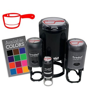 Small Cooking Pot Sauce Pan Self-Inking Rubber Stamp Crafting Planners