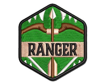 RPG Class Ranger Bow Games Fantasy Gaming Multi-Color Embroidered Iron-On or Hook & Loop Patch Applique