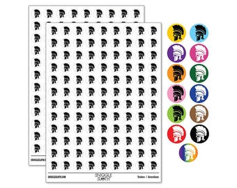 Ancient Greek Roman Spartan Helmet 200+ 0.50 inch Round Stickers