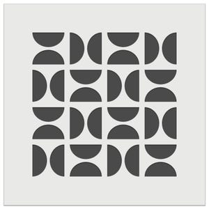 Geometric Half Circle Pattern Wall Cookie DIY Craft Reusable Stencil