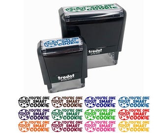 You're One Smart Cookie Teacher Student School Self-Inking Rubber Stamp Ink Stamper