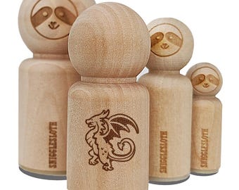 Fierce Wyvern Dragon Fantasy Silhouette Rubber Stamp for Stamping Crafting Planners