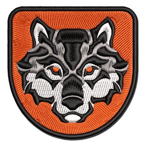 Wild Tribal Wolf Head Multi-Color Embroidered Iron-On or Hook & Loop Patch Applique