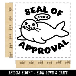Seal of Approval I Approve Funny Self-Inking Rubber Stamp Ink Stamper