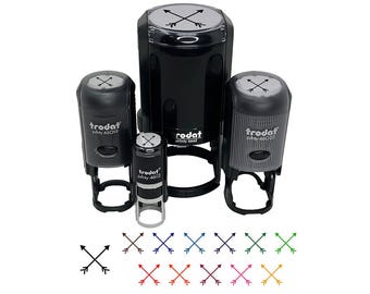 Crossed Arrows Self-Inking Rubber Stamp for Stamping Crafting Planners