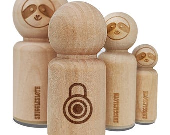 Combination Lock Doodle Rubber Stamp for Stamping Crafting Planners