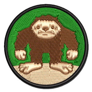 Bigfoot Sasquatch Cryptozoology Multi-Color Embroidered Iron-On or Hook & Loop Patch Applique