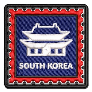 South Korea Travel Gyeongbokgung Palace Multi-Color Embroidered Iron-On or Hook & Loop Patch Applique