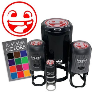 Smiling Face with Missing Tooth Dentist Teeth Self-Inking Rubber Stamp Crafting