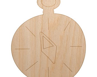 Compass Doodle Unfinished Craft Wood Holiday Christmas Tree DIY Pre-Drilled Ornament
