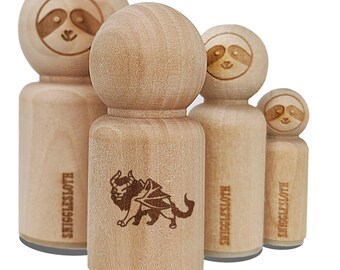 Manticore Greek Mythological Creature Beast Rubber Stamp for Stamping Crafting Planners