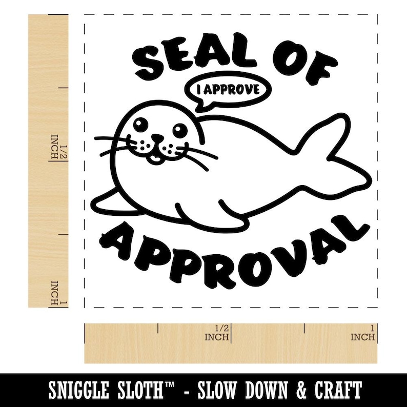 Seal of Approval I Approve Funny Self-Inking Rubber Stamp Ink Stamper