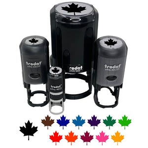 Canada Maple Leaf Self-Inking Rubber Stamp for Stamping Crafting Planners