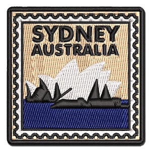 Sydney Opera House Australia Destination Travel Multi-Color Embroidered Iron-On or Hook & Loop Patch Applique