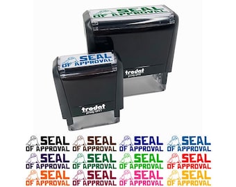 Seal of Approval Teacher Student School Self-Inking Rubber Stamp Ink Stamper.