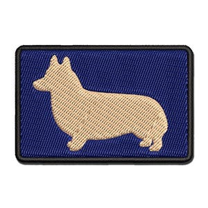 Pembroke Welsh Corgi Dog Solid Multi-Color Embroidered Iron-On or Hook & Loop Patch Applique