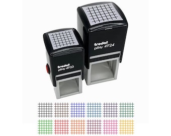 Grid Lines Self-Inking Rubber Stamp Ink Stamper