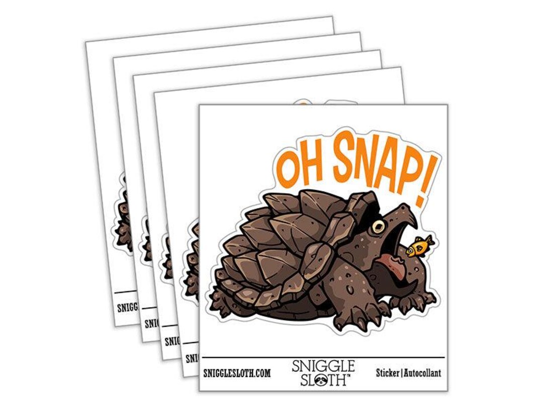 Oh Snap Alligator Snapping Turtle Fish Waterproof Vinyl Phone Tablet ...