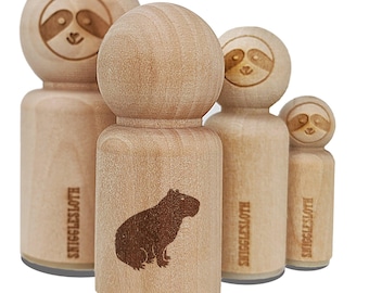 Capybara Rodent Silhouette Rubber Stamp for Stamping Crafting Planners