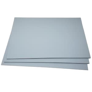 May include: Three sheets of light blue craft paper stacked on top of each other.