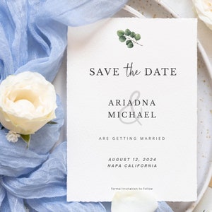 Minimal Modern Save the Date Template, Elegant Save The Date Card, Printable Save the Date Template, Simple Editable Save The Date Card