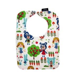 Baby Bibs, Goldilocks and the Three Bears, Bib with snap closure, lined bib, gender neutral baby, fairy tale