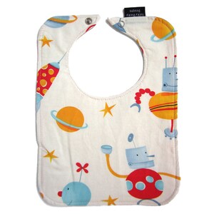 Robots Reversible Bib with snap closure, lined bib