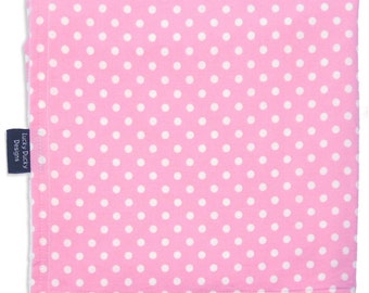 Candy Dot Receiving Blanket - Minkee fabric paired with designer cotton print