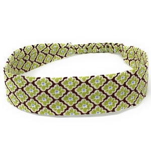 Fabric Headband - Snow Flower- Pick your size - fit toddlers to adults - 1-1/2&quot; wide