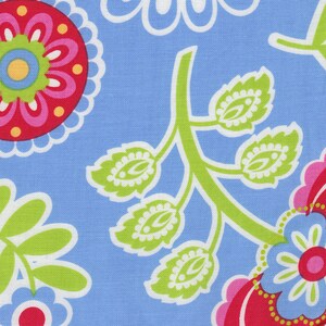 Michael Miller Blue Bouquet de Fleurs - Tessuto 1 metro fuori dal bullone - più metri disponibili