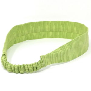 Fabric Headband Groovy Green Pick your size fit toddlers to adults 1-1/2 wide image 2