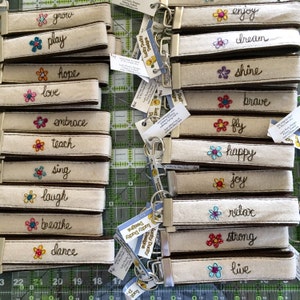 Key fob, Word of the Year Key Fob, Inspiration Key Fob, Word Key Fob, Personalized Key Fob, Name Key Fob, key chain