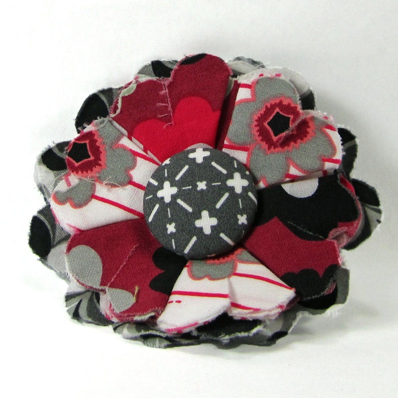 Black Cadet Cap with Fabric Flower Pin, adjustable cadet cap, removable fabric flower pin, distressed cap black, white BL05 image 2