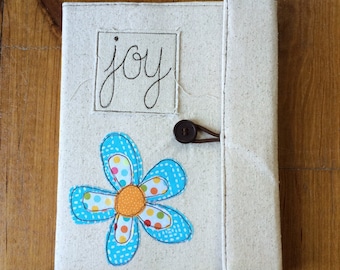 Writing Journal - Daisy Covered Composition Book with pen, made to order, notebook, journal, guest book, cute notebook, flower notebook