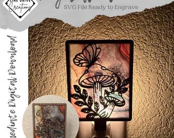 Night Light SVG, Mushroom light, Mushroom SVG, Mushroom Laser Cut File, Nightlight SVG, , Mushroom Laser File, Mushroom svg laser cut file