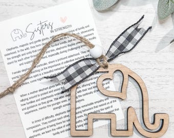 Elephant Sisterhood Ornament: Symbolic Friendship Gift