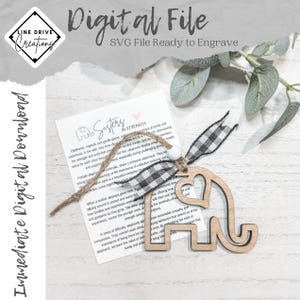 Elefant Freundschaft Schwesternschaft | Laser-Schnitt-Datei | Freundschaft Ornament | Symbolische Verzierung | Elefant SVG | Geschenk SVG | Aussagekräftiges SVG