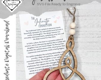 Infinite Mother Ornament SVG, Infinite Connection, Mother Daughter Ornament, Unbreakable Bond between mother daughter, Symbol of Unity, Love
