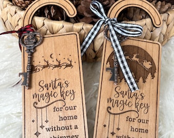 Santa's Magic Key SVG File: Christmas Door Hanger (Digital Download)