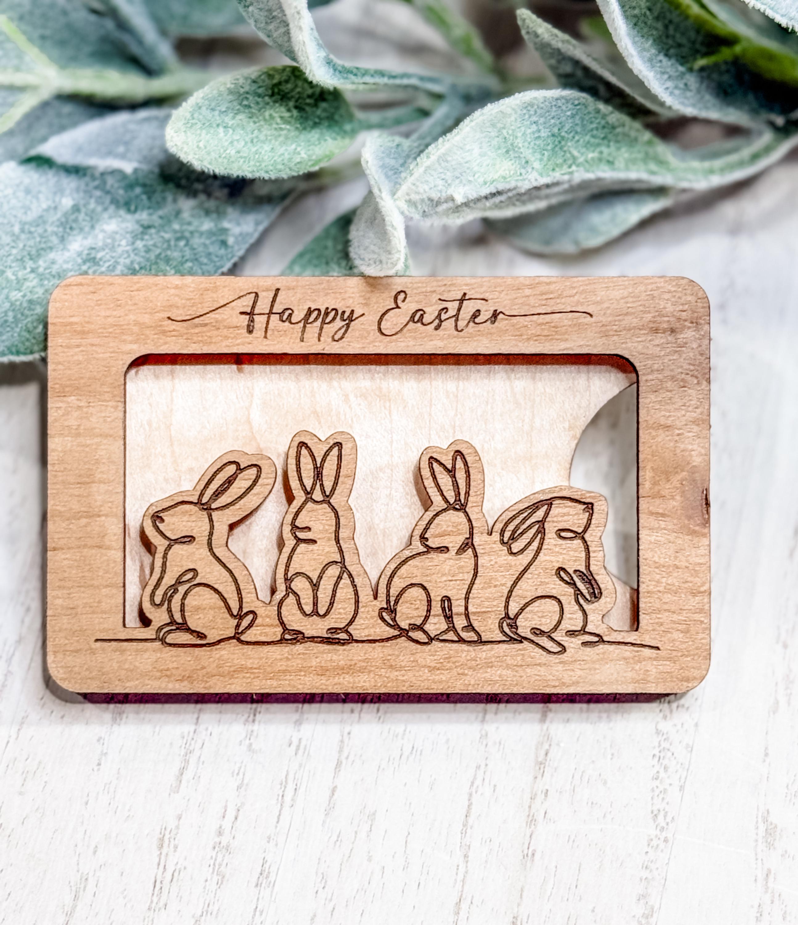 Easter Gift Card Holder SVG, Laser SVG, Easter Bunny Svg, Easter Svg ...